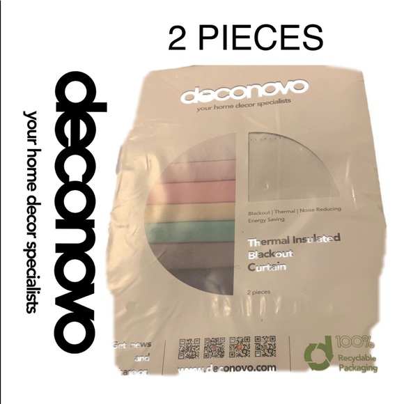 NEW-White/ Thermal insulated blackout Curtain  z2 piece. - Picture 1 of 1